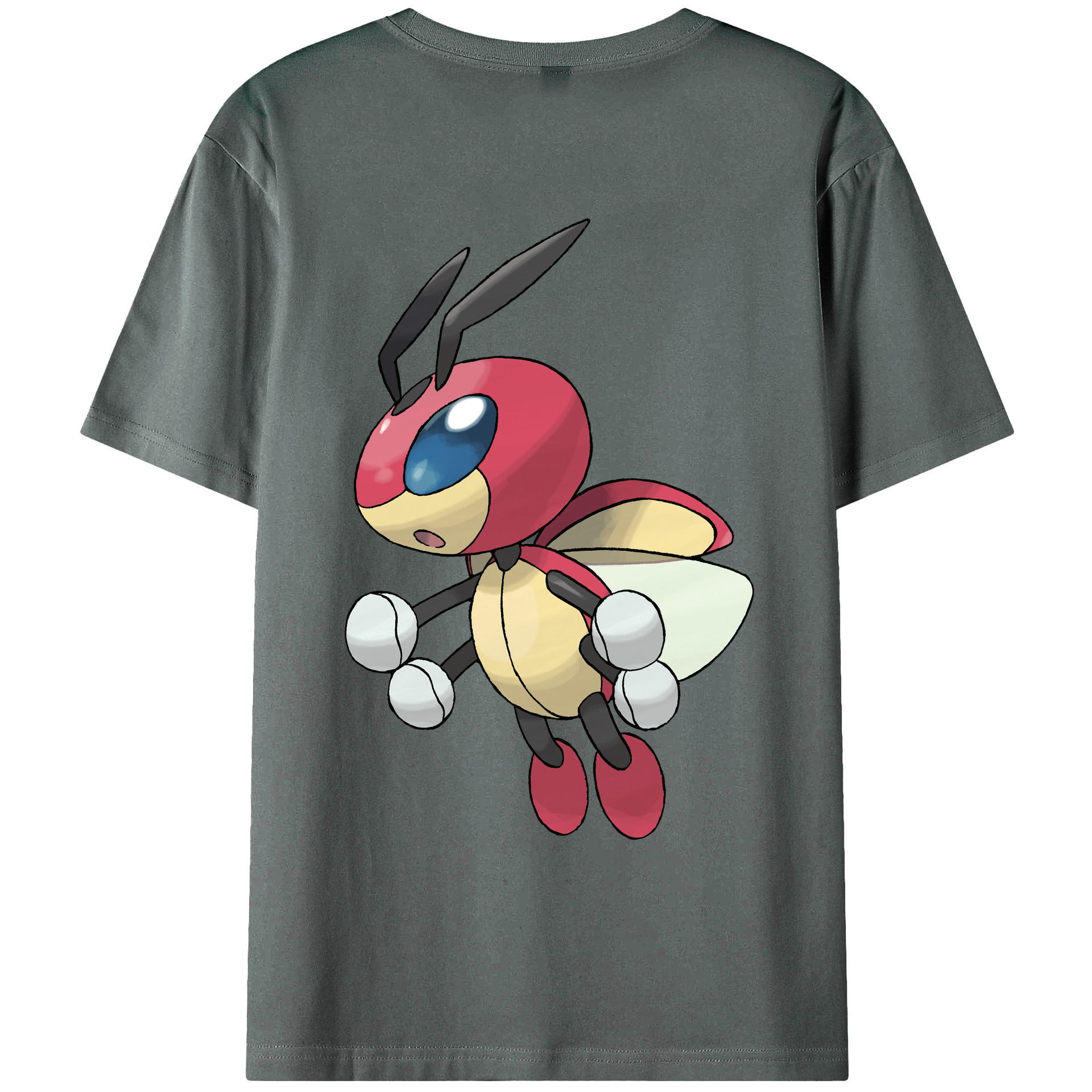（画像用） ポケットモンスター Pokémon 綿100％ メンズ半袖Tシャツ（バックプリント） 通気性